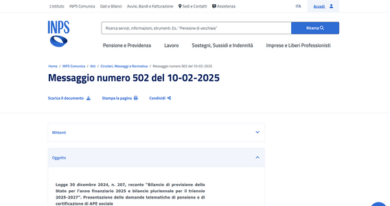 Pensione anticipata: al via le domande, le istruzioni INPS