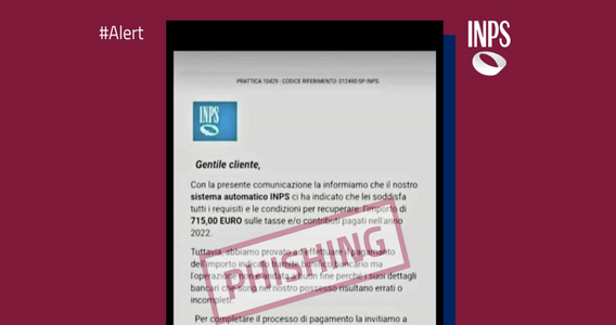 Rimborso dall'INPS? Attenzione alle truffe via e-mail