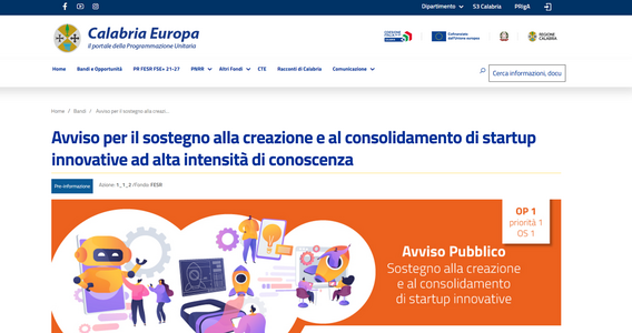 Regione Calabria: al via le agevolazioni per le startup innovative
