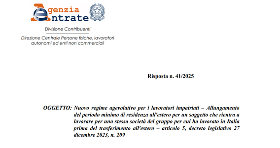 Regime impatriati, quanti anni bisogna trascorrere all'estero per accedere alle agevolazioni?