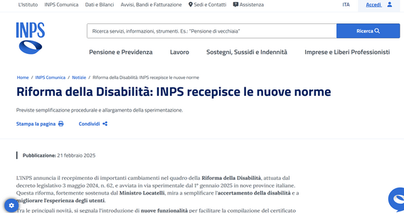 Riforma della disabilità: semplificato l'invio del certificato medico introduttivo