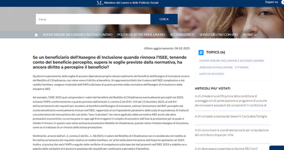 Assegno di inclusione: nell'ISEE 2025 non è calcolato l'importo del RdC