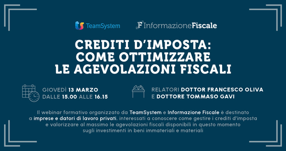 Crediti d'imposta: come ottimizzare le agevolazioni fiscali