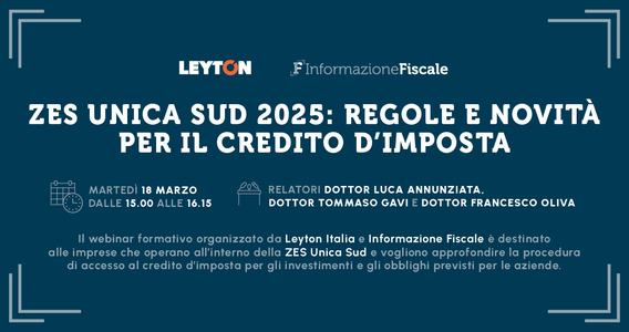 ZES Unica Sud 2025: regole e novità per il credito d'imposta