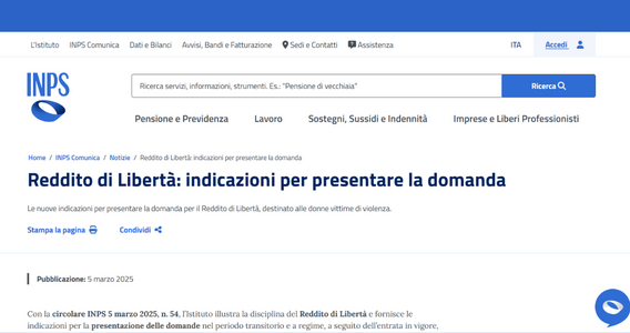 Come funziona il reddito di libertà 2025? Dai requisiti alla domande, le istruzioni INPS
