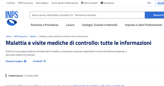 Malattia e visite fiscali 2025: dall'INPS tutte le informazioni sull'indennità