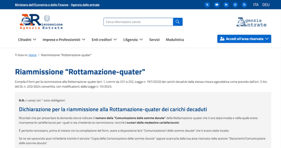 Riapertura rottamazione quater: domanda in scadenza il 30 aprile
