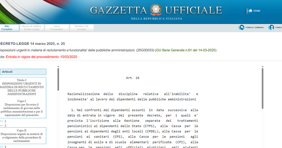 Dipendenti pubblici: arriva l'assegno di invalidità, stop alla pensione anticipata