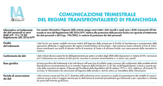 Partite IVA, istruzioni sulla comunicazione trimestrale per il regime transfrontaliero