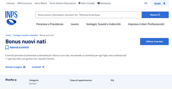 Bonus nuovi nati: via libera alla domanda