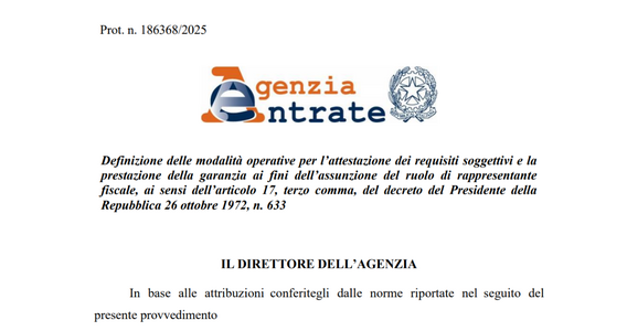 Rappresentante fiscale: dalle Entrate istruzioni su requisiti e garanzia