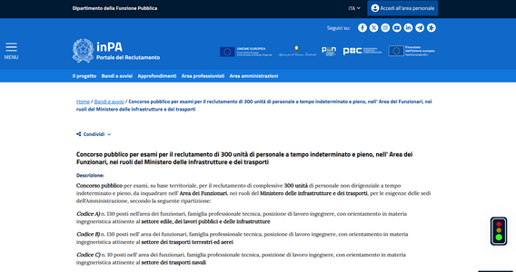 Concorso Ministero dei Trasporti: bando per 300 nuove assunzioni