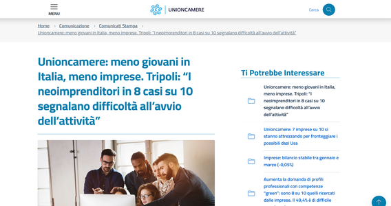 Imprenditoria giovanile, Unioncamere: “In Italia ci sono meno giovani e meno imprese”