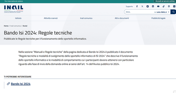 Bando ISI INAIL: come inviare la domanda tramite lo sportello informatico
