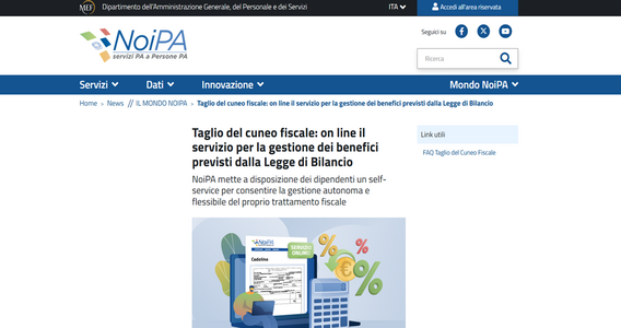 Statali: online il servizio per rinunciare al taglio del cuneo fiscale