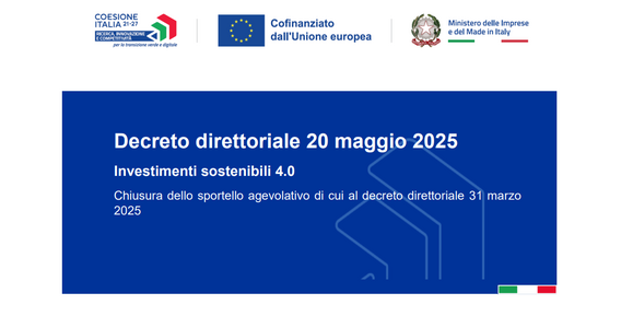 Investimenti sostenibili 4.0, stop alle domande