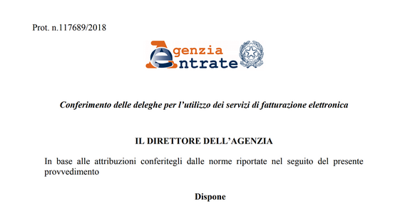 Fattura elettronica: istruzioni conferimento delega a intermediari