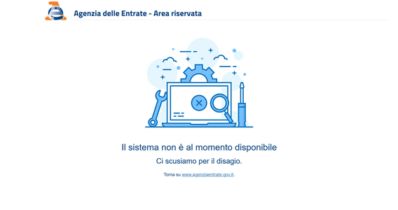 Ancora problemi tecnici (sotto scadenza) al sito dell'Agenzia delle Entrate