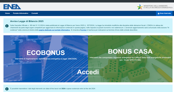 Bonus casa 2025, sito ENEA ancora in standby. Impatto su 730 e asseverazioni