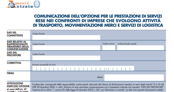 Logistica, al via l'opzione per il regime transitorio IVA in attesa del reverse charge