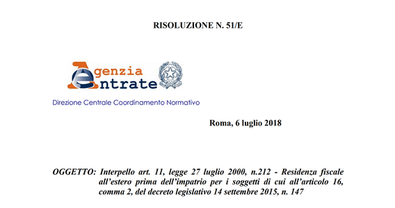 Lavoratori impatriati: ultime novità dall'Agenzia delle Entrate
