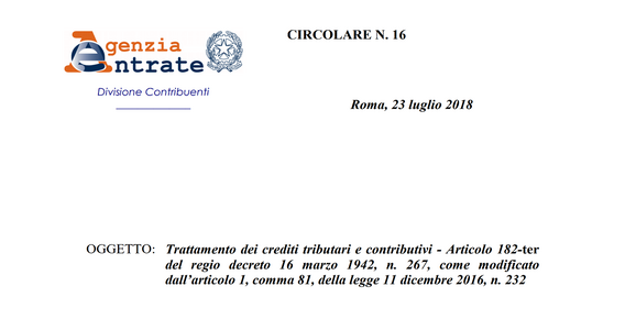 Crediti tributari e contributivi: chiarimenti delle Entrate sulla crisi d'impresa