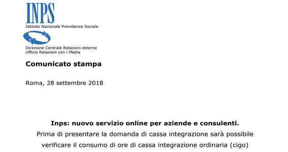 INPS: nuove funzioni per aziende e consulenti in materia di CIGO