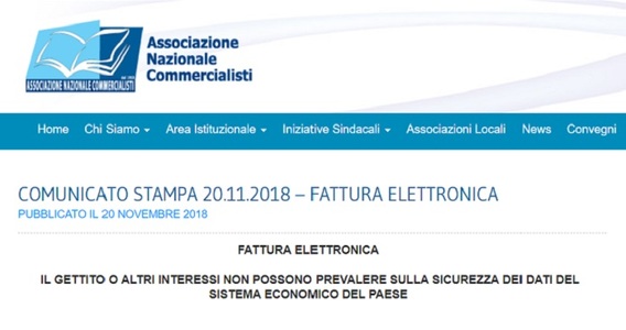 Fattura elettronica, ANC: la sicurezza dei dati è più importante del gettito