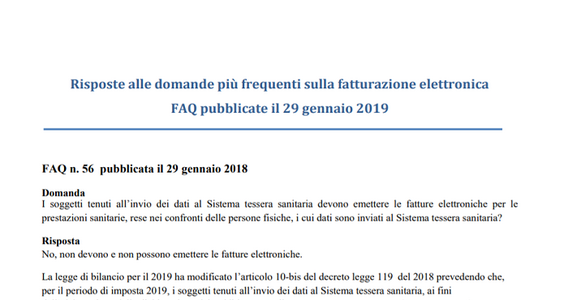 Fattura elettronica vietata per le spese sanitarie: nuove FAQ delle Entrate