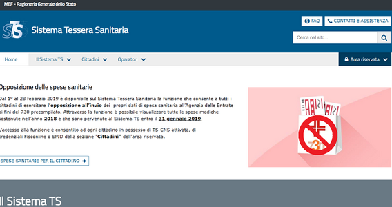 Spese sanitarie, consultazione online per la detrazione nel 730 precompilato 2019