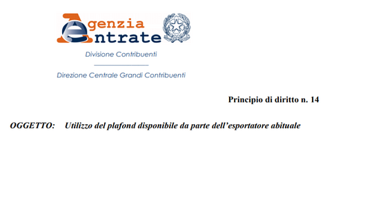 Esportatori abituali, il reverse charge impedisce l'uso del plafond