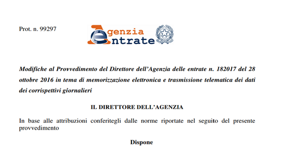 Corrispettivi giornalieri: memorizzazione e trasmissione via web