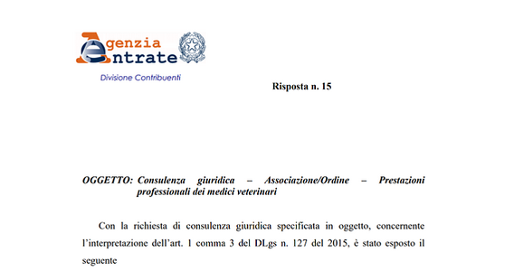 Fattura elettronica veterinari: divieto di emissione per i dati da inviare al STS