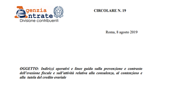 Evasione fiscale, dalla compliance ai controlli: le linee guida 2019 delle Entrate