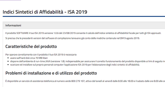 ISA 2019, sesto aggiornamento del software dell'Agenzia delle Entrate