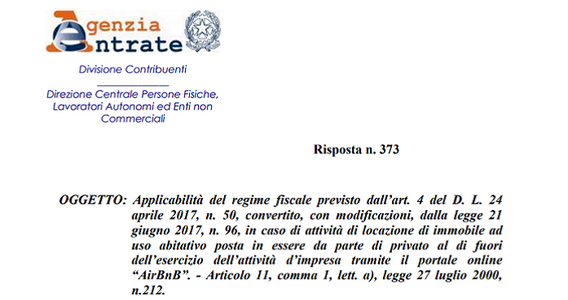 Cedolare secca locazioni brevi anche per l'affitto di più appartamenti