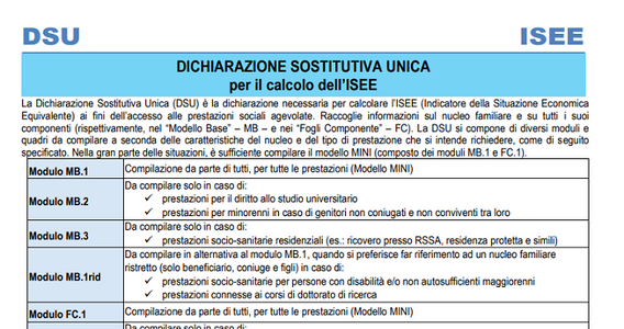 Modello ISEE, cambia la DSU: novità su nucleo familiare e ISEE corrente