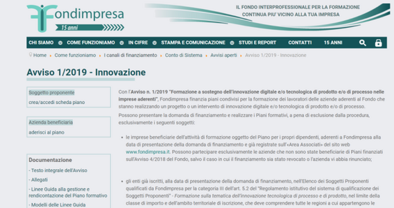 Bando Fondimpresa 2019, fino a 250.000 euro per progetti di formazione digitale