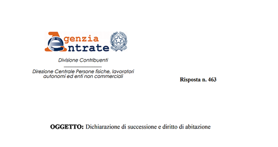 Dichiarazione di successione, va incluso il diritto di abitazione del convivente?