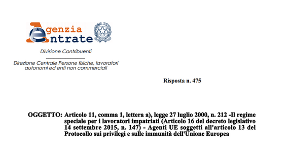 Rientro dei cervelli, agevolazioni inaccessibili per i funzionari UE