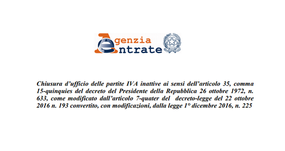 Partita IVA inattiva: l'Agenzia delle Entrate avvia la chiusura d'ufficio