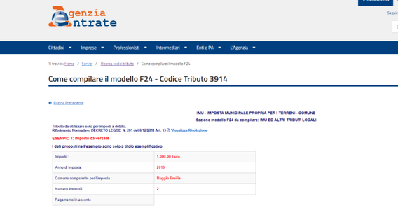 Codice tributo 3914 nel modello F24, cos'è e a cosa si riferisce?