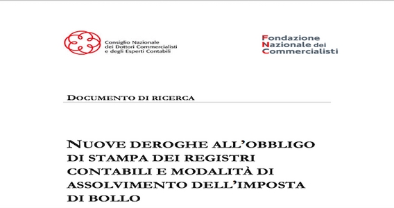 Stop all'obbligo di stampa dei registri contabili: le indicazioni della FNC