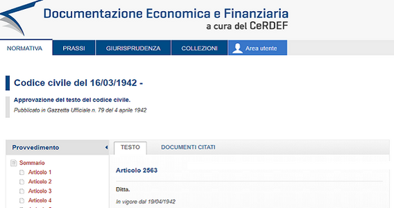 Cos'è la ditta?