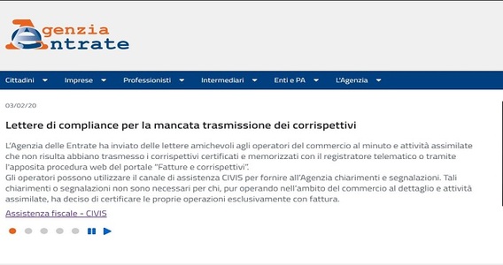 Ufficiale, lettere scontrino elettronico: Civis non necessario in assenza di anomalie