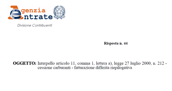 IVA carburanti, fattura differita distributori: i chiarimenti AdE