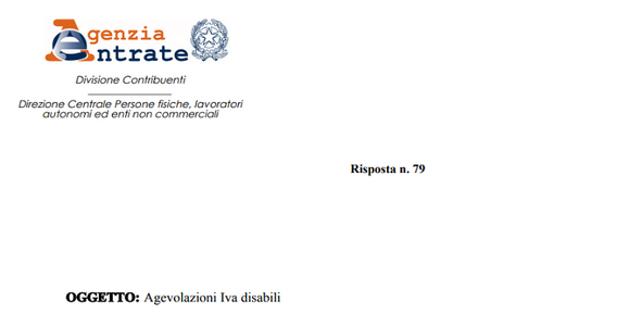 Legge 104, agevolazioni IVA auto disabili: basta avere l'accompagnamento