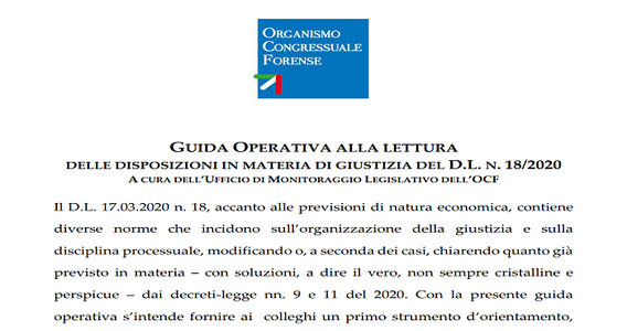 Coronavirus, le attività legali non si fermano. Vademecum per gli avvocati
