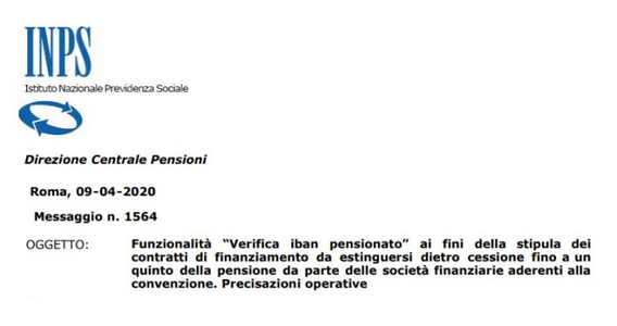 Verifica IBAN pensionati e cessione del quinto: i chiarimenti INPS