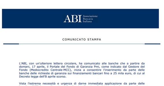 Prestiti alle imprese, al via le richieste di garanzia: guida ABI, dai documenti al calcolo